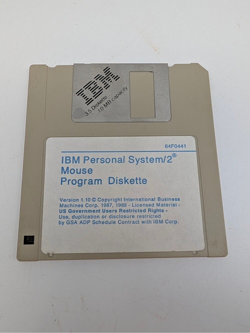 IBM Personal System/2 Mouse Program Diskette 3.5 Inch 1.0 MB Capacity